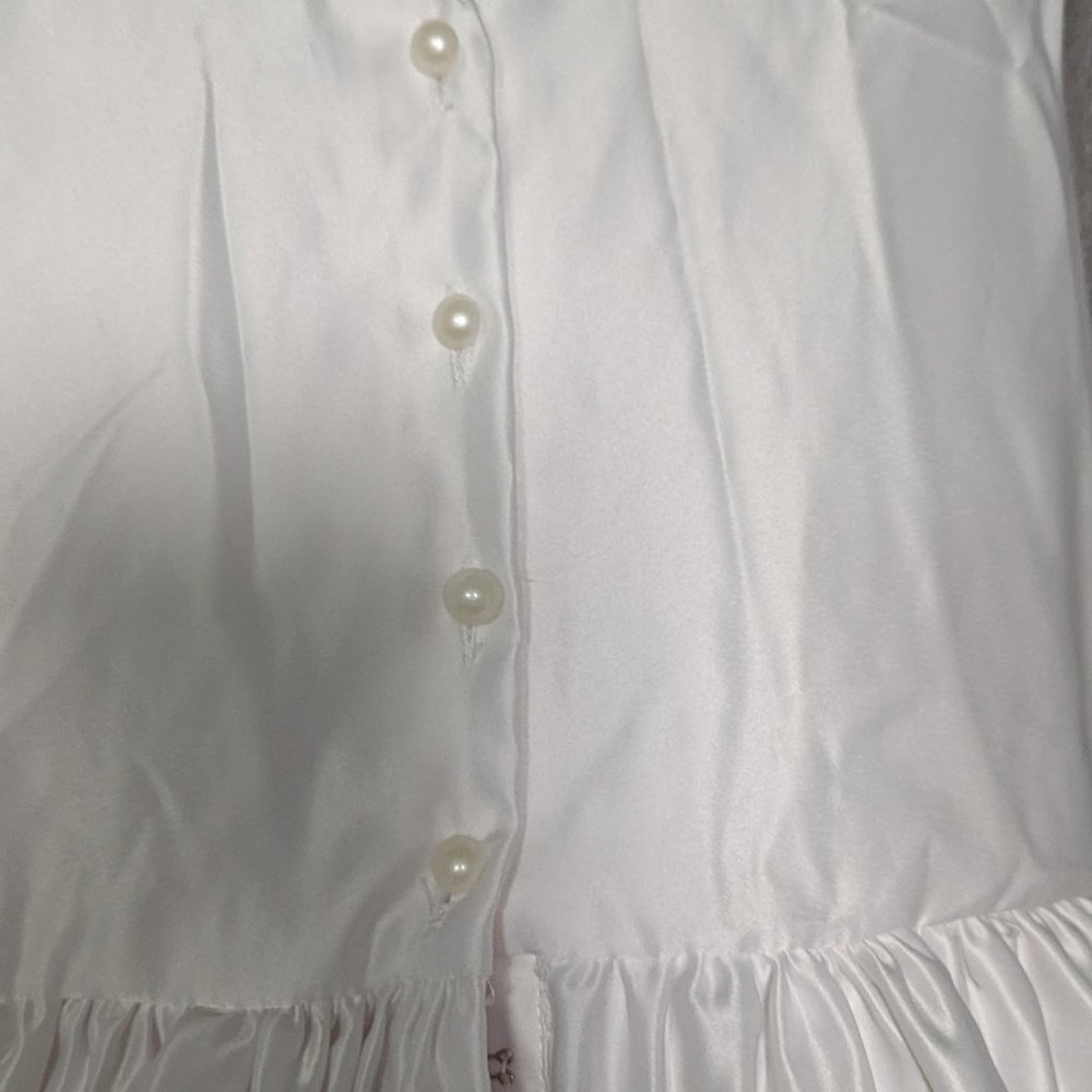 White Satin Girls' Formal Dress by Unknown Brand - Sleeveless - Picture 5 of 6